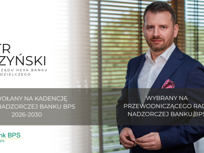 Zdjęcie na którym jest Prezes Zarządu Hexa Banku Spółdzielczego Piotr Kaczyński