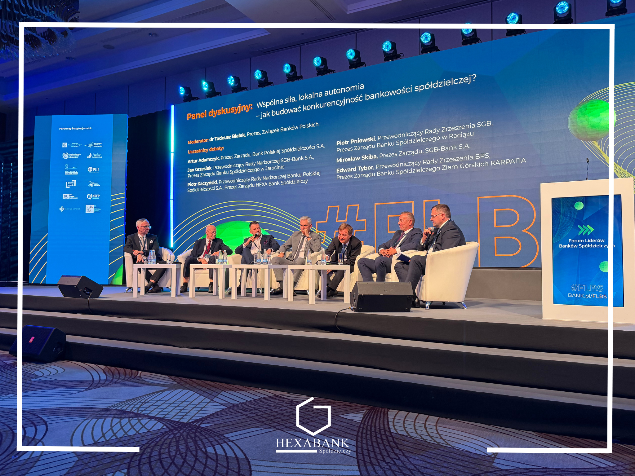 Uczestnicy panelu o współpracy i lokalnej autonomii banków spółdzielczych podczas Forum Liderów Banków Spółdzielczych