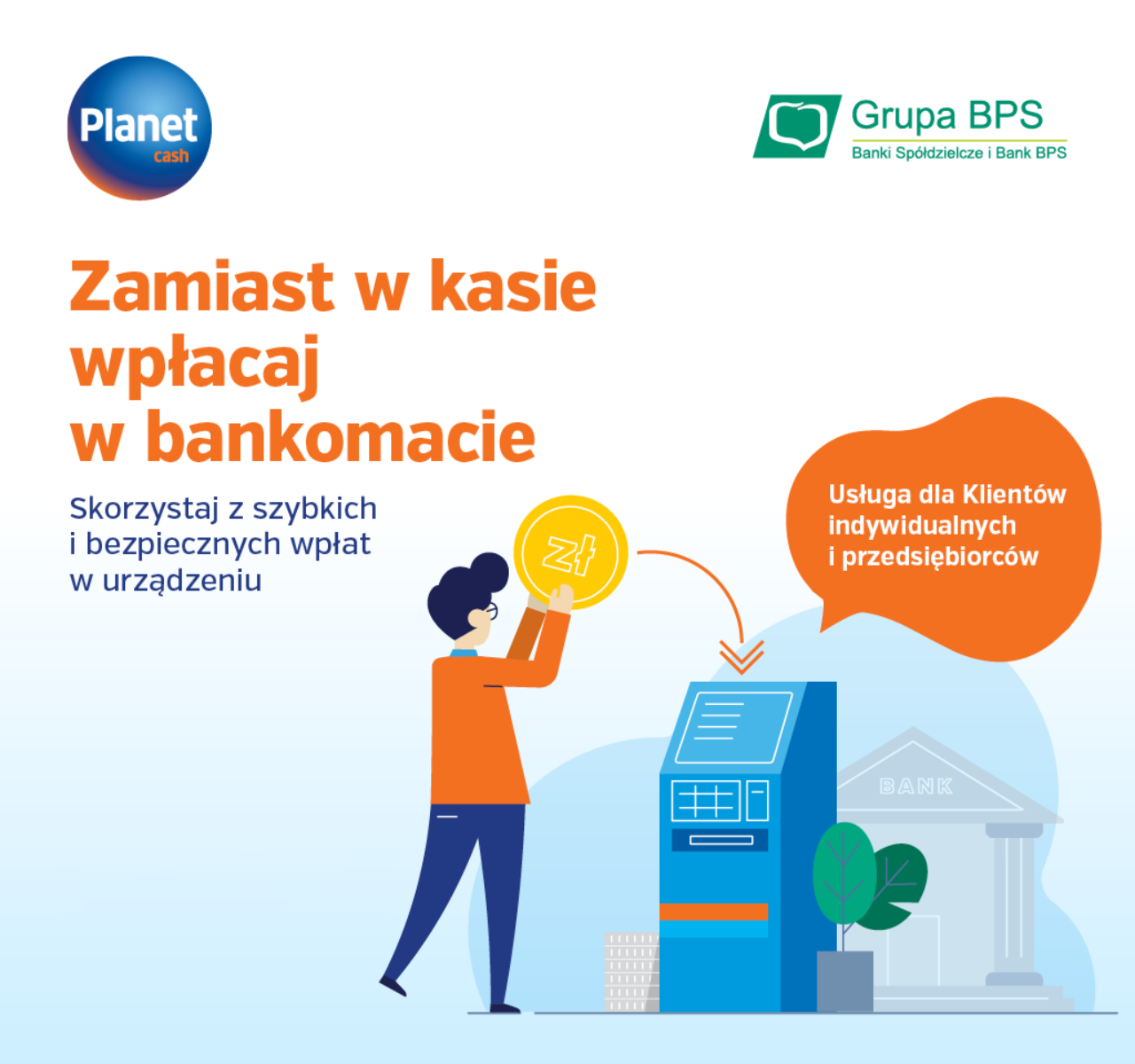 grafika informująca o wpłatomatach w systemie Planetcash